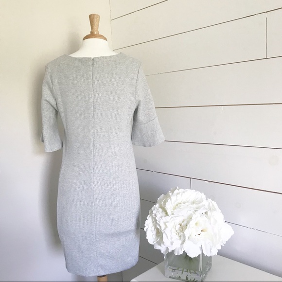 Kenar • Gray Ruffle Sleeve Shift Dress - Picture 4 of 10
